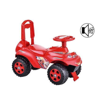 Masinuta Tip Premergator Ride On, Spatar Protectie si Volan cu Muzica, Lumini si Sunete in Limba Romana, Rosu [6]