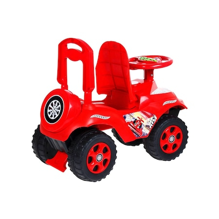 Masinuta Tip Premergator Ride On, Spatar Protectie si Volan cu Muzica, Lumini si Sunete in Limba Romana, Rosu [2]
