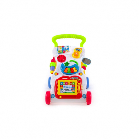 Jucarii interactive bebelusi - Masuta interactiva si Antepremergator cu jucarii detasabile, "Children Musical Walker"