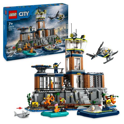 Jucarii in Reclama TV - Mega Set de Constructii LEGO® City Police  - Insula-Inchisoare , Cadou pentru Baieti si Fete Pasionati de Jocuri Interactive , 980 Piese , 7ani +