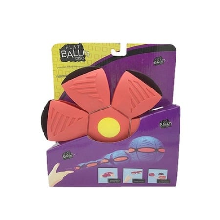Zmeie si jucarii zburatoare - Minge zburatoare transformabila in disc Frisbee Phlat Ball P3 - Culoarea Rosie
