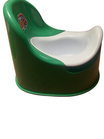 Olita pentru copii  Smart Baby, margini rotunjite si vas detasabil,  Verde inchis  / Alb , 37x27.5x28 Cm [4]