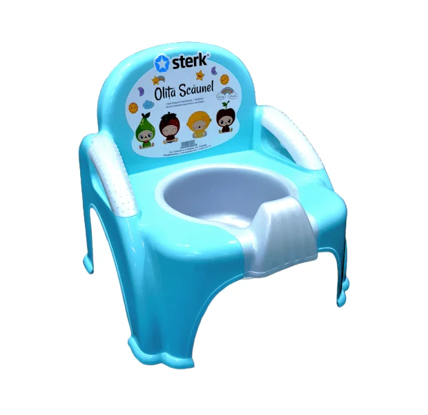 Olita tip Scaunel cu Manere si Baza Detasabila, Design Ergonomic, Marginile Rotunjite si Suprafata Netedă Dimensiuni 26.5 x 29 x 31 CM  - Culoare  Turcoaz [0]