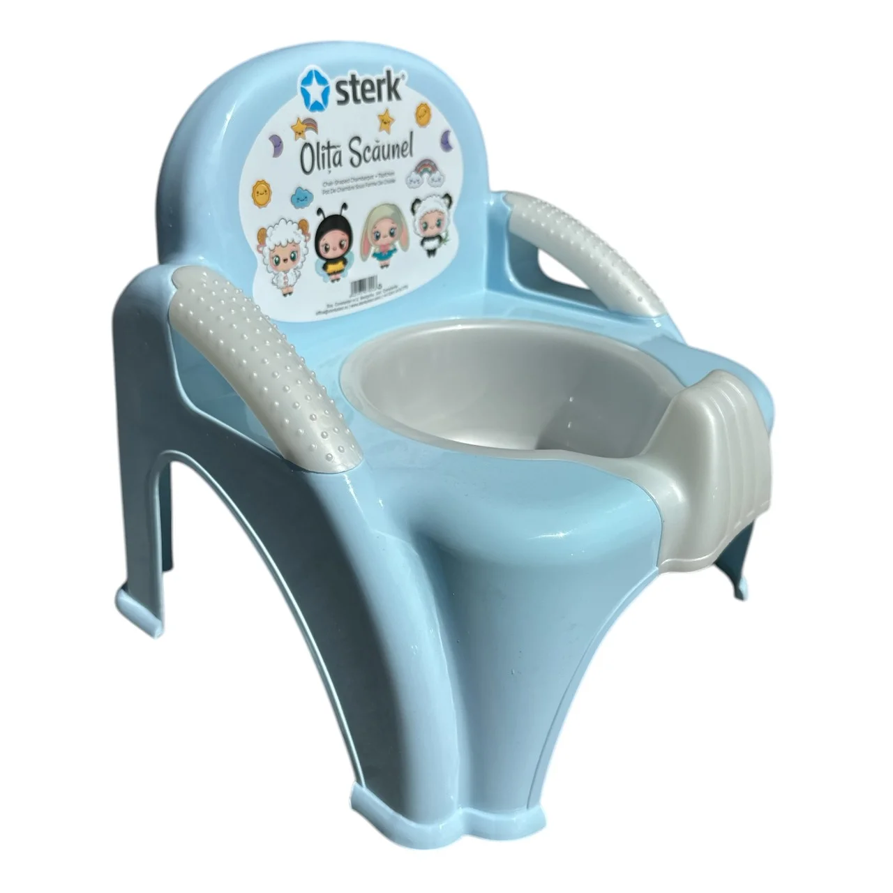 Olita tip Scaunel cu Manere si Baza Detasabila, Design Ergonomic, Marginile Rotunjite si Suprafata Netedă Dimensiuni 26.5 x 29 x 31 CM  - Culoare  Turcoaz [2]