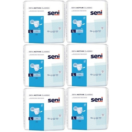Cosmetice & Produse ingrijire personala - Pachet : 6 x Scutece tip chilot pentru Adulti Seni Active Large, 30 de bucati + Pachet Servetele Umede Seni Care cu Capac 68 buc - Cadou