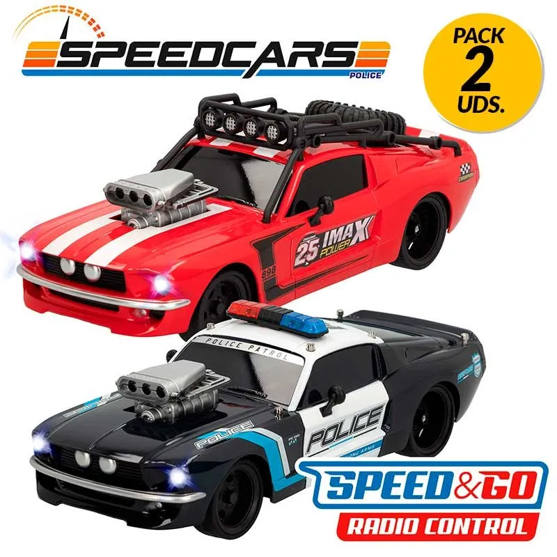 Pachet de 2 Mașini de Poliție și Tâlhari Radiocomandate 1:16  Speed ​​& Go Police and Robber [3]