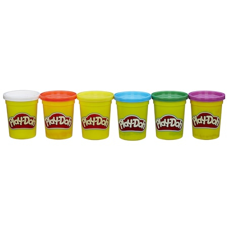 Pasta, lut si nisip modelabil - Pachet Play-Doh, 4 cutii + 2 bonus, culori clasice