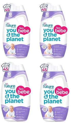 Detergenti pentru Rufe Copii - Pachet Promo - Detergent Gel foarte  Concentrat pentru Bebeluși Future Baby - Lavender, 4 х 1.8 Litri , 180 Spălări