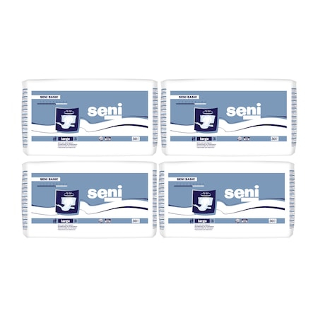 Scutece adulti - Pachet promo Scutece Seni Basic, L, 4 x 30 bucati