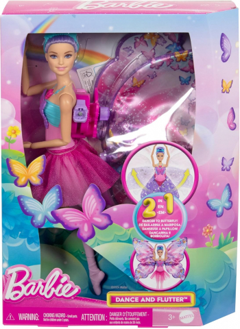 Jucarii in Reclama TV - Papusa Balerina Butterfly Barbie, Danseaza si Zboara ,  Doll With 2-In-1 Transformation-  Mattel