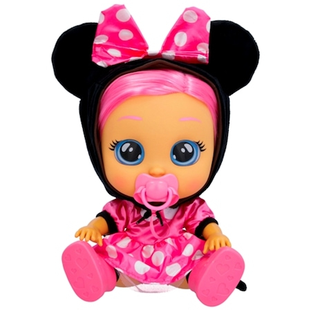 Papusa Bebelus cu par pieptanabil - Plange cu Lacrimi Adevarate -  IMC Cry Babies Dressy Minnie [1]