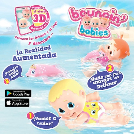 Papusa Cife Bouncin' Babies Baniel ce Inoata cu Delfinul [1]