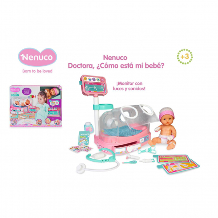 Papusa Nenuco Nou Nascut  Prematur la Incubator cu Monitor de Supraveghere si Accesorii [1]