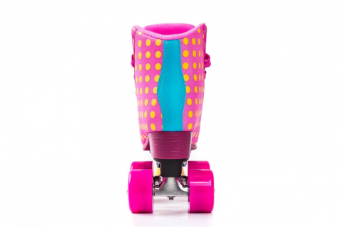 Patine cu Rotile  pentru  Fetite  -  Linie Moderna cu Buline,   Culoare Roz /Pink [5]