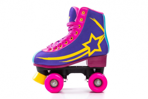 Spatii de joaca si accesorii - Patine cu Rotile  pentru Fetite,  Linie Moderna  ,, Star '' Culoare Mov