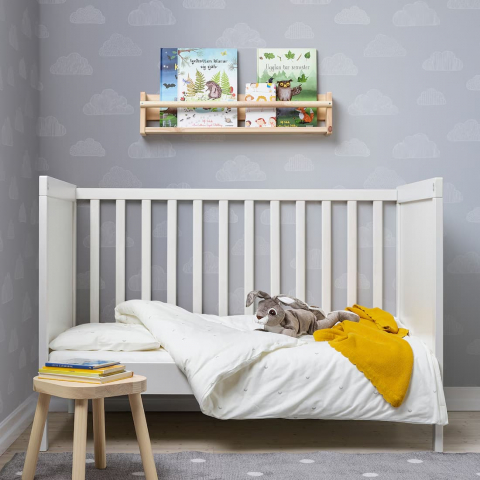 Patut pentru Bebelusi - Smart  Co-Sleeper -  Laterala Detasabila ,  100% Lemn  Masiv de Fag,, 3 Nivele  de Inaltime,  120x60 CM [0]