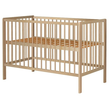Patut bebe - Patut pentru  Copii din Lemn  Masiv de Fag Natur Clasic  120x60 CM