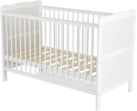 Patut 2in1 pentru Bebelusi si Juniori - Smart  Co-Sleeper -  Laterala Detasabila ,  Tranformabil in Pat Junior,  100% Lemn  Masiv de Fag,, 3 Nivele  de Inaltime,  120x60 CM - Alb [10]