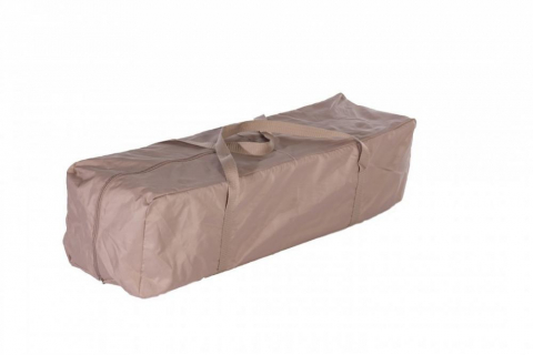 Patut Pliant Voiaj pentru Bebelusi si Copii  Sleepy Baby, 2 Nivele, Portabil, Etaj Intermediar Nou-Nascuti, Bara cu Jucarii, Masuta de Infasat, Salteluta, Intrare Laterala, Geanta Transport - Crem Multicolor [7]