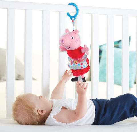 Peppa Pig -  Prima mea Jucărie de Pluș Interactiva -  Jucărie pentru Bebeluși,  Dezvoltarea timpurie a Jocului,  prindere la Cărucior , Pătuț  sau Scaun Auto [1]