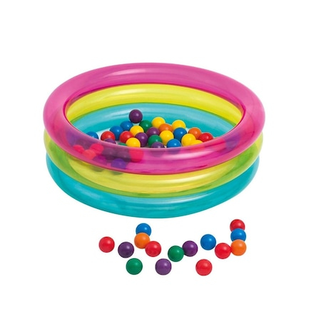 Piscine copii - Piscina copii INTEX, 1-3ani, diametru 86 cm, inaltime 25 cm + 50 bile incluse