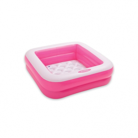 Piscine copii - Piscina cu baza gonflabila pentru copii, Vinil, Patrata, Roz, 85 cm