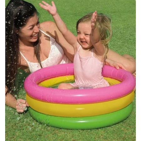 Piscina gonflabila bebe tip cadita de curte si gradina, 60x20 cm, multicolor , viMAG ®️ [1]