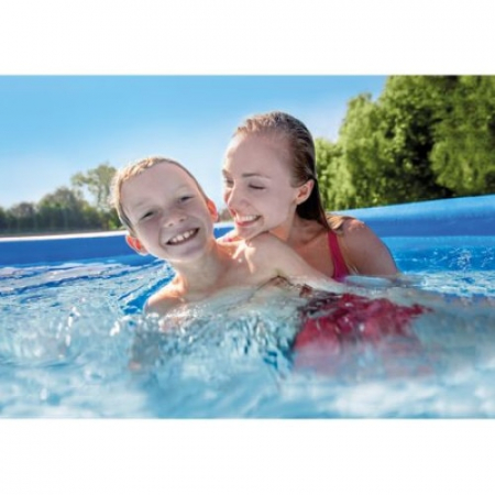 Piscina gonflabila Family rotunda Intex Easy, 244 x 61 cm, Pompa Cadou Intex DoubleDuck 36cm [2]