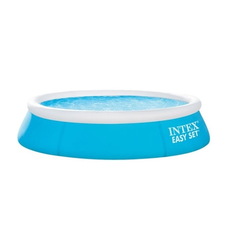 Piscine copii - Piscina gonflabila mare pentru copii, de curte si gradina, diametru 180 cm, albastru cu alb