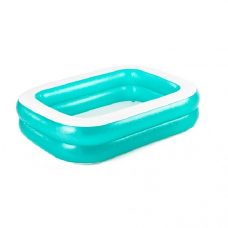 Mobila gradina & terasa - Piscina gonflabila pentru familie, de curte si gradina, capacitate 450 litri, albastru cu alb