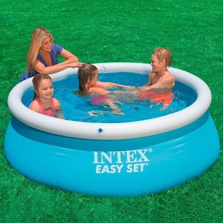 Piscina gonflabila rotunda Gradina, Curte, Asamblare rapida 10 minute, PVC rezistent, Fast Summer, Intex [1]