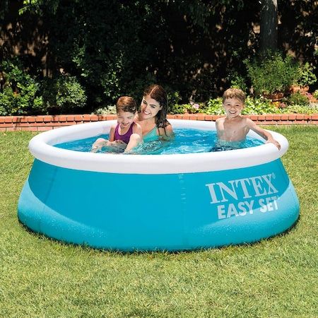 Mobila gradina & terasa - Piscina gonflabila rotunda Gradina, Curte, Asamblare rapida 10 minute, PVC rezistent, Fast Summer, Intex