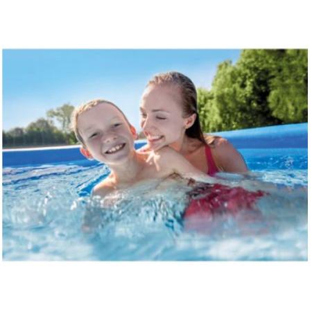 Piscina gonflabila SOLTOY® rotunda, bazin XXL 244 x 61 cm, ideala pentru familie, material PVC rezistent [3]