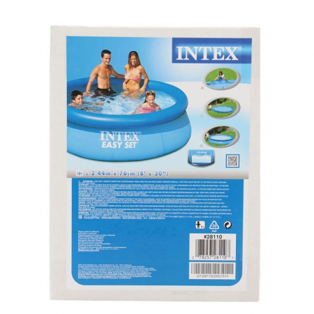 Piscina Intex Easy Summer Best Time, 244 x 61 cm, culoare albastru alb instalare rapida [3]