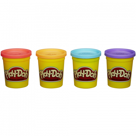 Manuale si auxiliare scolare - Plastilina Play-Doh Pachet 4 cutii Bold, diverse culori