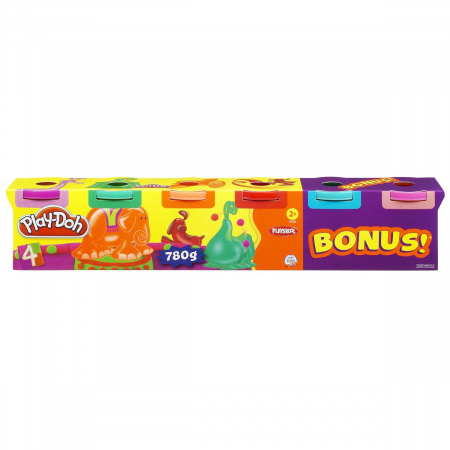 Plastilina Play-Doh Pachet 4 cutii, diverse culori + 2 cutii bonus [1]