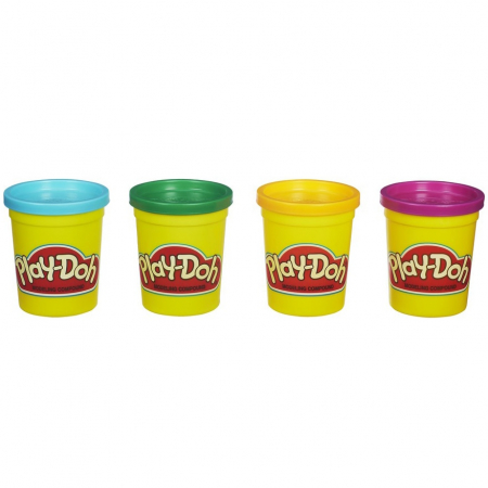 Manuale si auxiliare scolare - Plastilina Play-Doh Pachet culori secundare, 4 buc