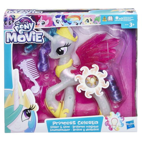 Figurine - Figurina stralucitoare Printesa Celestia, My Little Pony - Figurina Electronica  Stralucitoare cu Muzica si Lumini