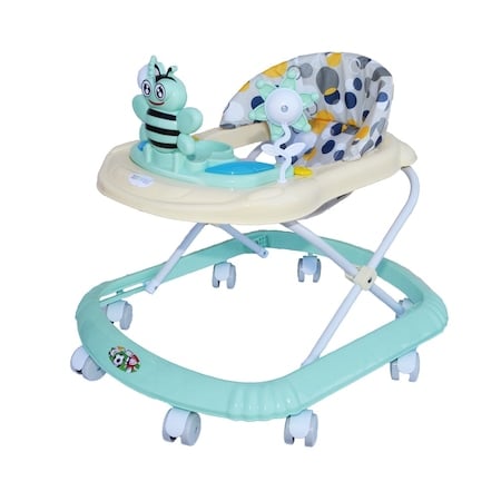 Carucioare si articole transport - Premergator muzical Albinuta cu dungi,+ 6 luni,verde