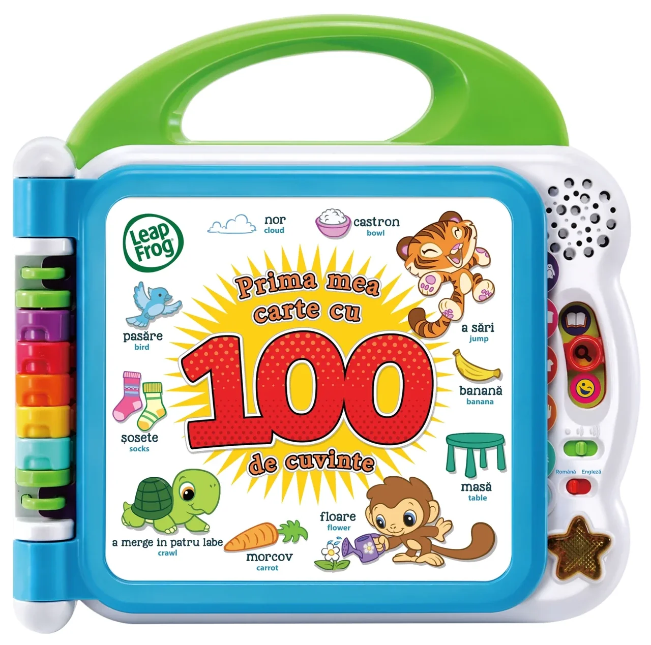 Prima mea Carte Ilustrată Interactivă, 100% Bilingvă in Limba Romana si Engleza cu 100 de Cuvinte si Propozitii, 1-5 ani, Vtech Toodler [2]