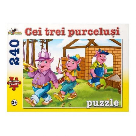 Jucarii, Copii & Bebe - Puzzle Noriel 240 piese, Povesti-Cei 3 purcelusi