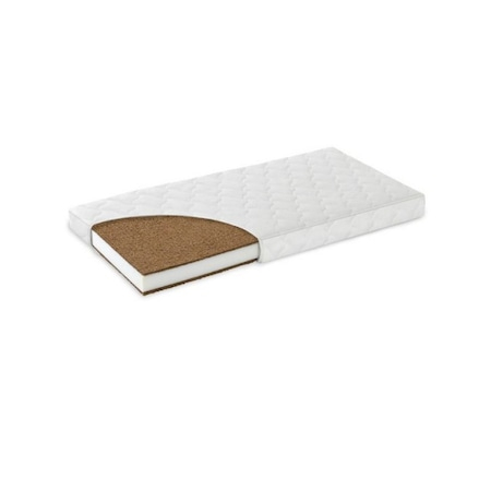 Saltele copii - Saltea pentru patut,2 Straturi de Fibra de cocos, Matlasata integral,120x60cm, Husa bumbac 100%, detasabila