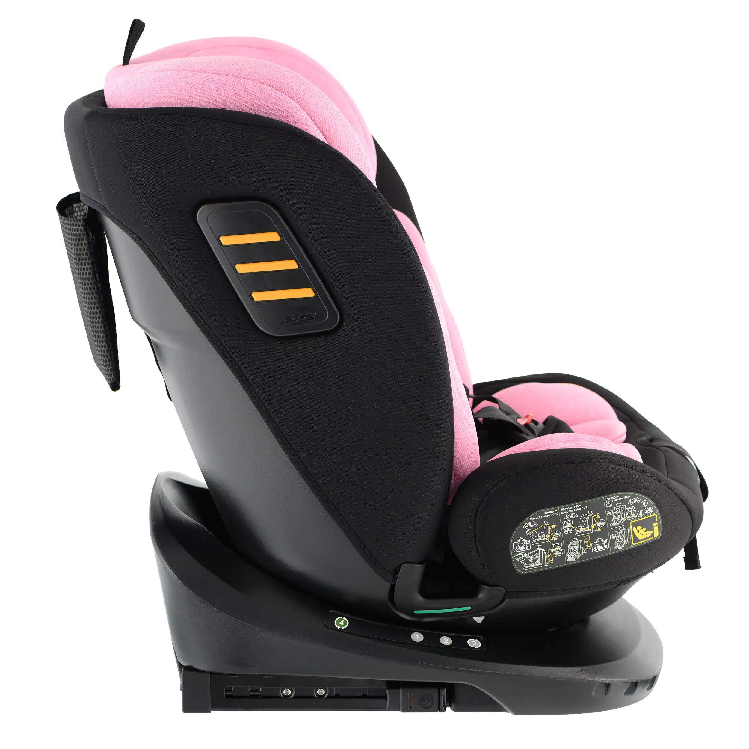 Scaun Auto Rotativ 360 Grade Easy Turn cu Pozitie de Somn si Sistem Isofix Omologat ISize R129, Tetiera Reglabila  -  ROZ [1]