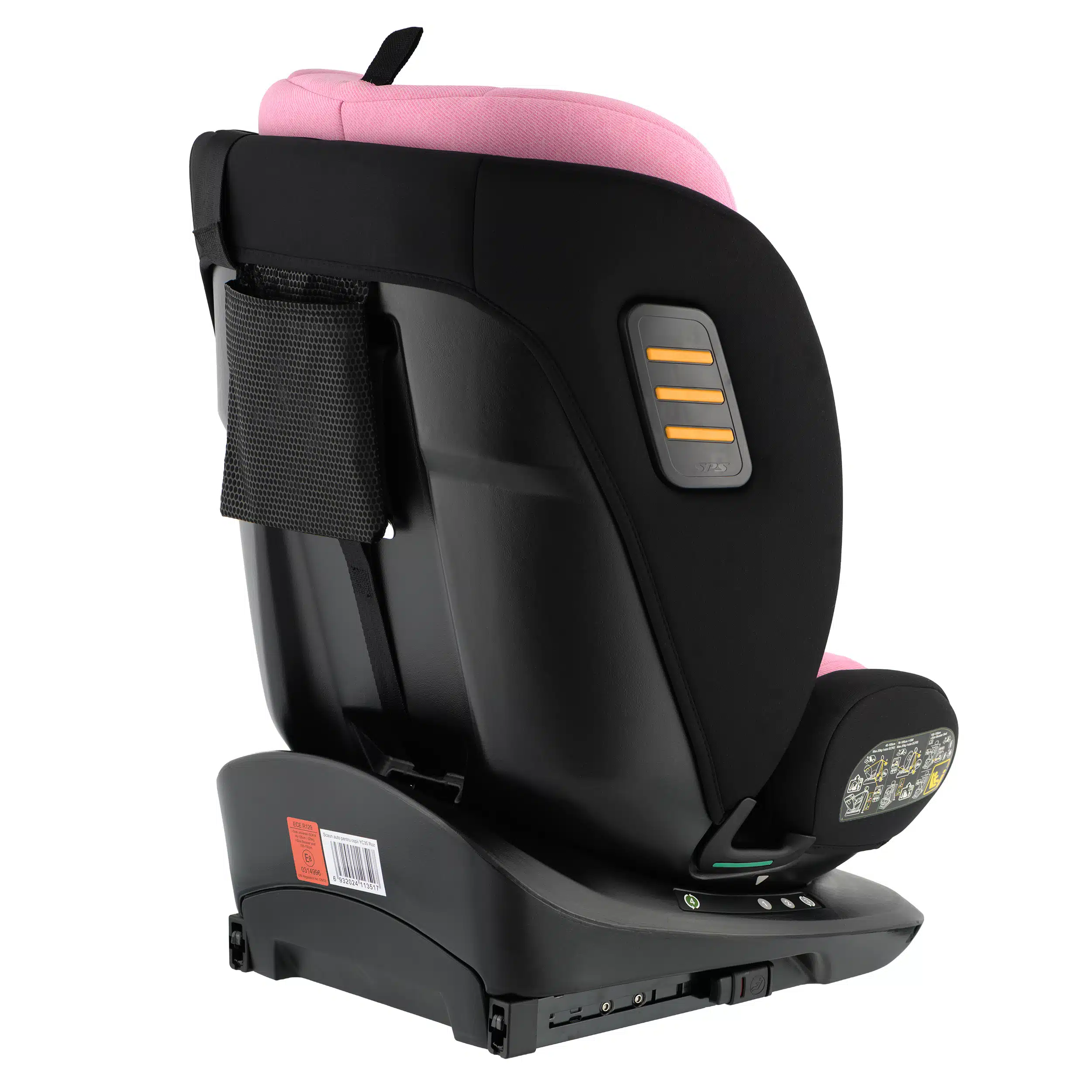Scaun Auto Rotativ 360 Grade Easy Turn cu Pozitie de Somn si Sistem Isofix Omologat ISize R129, Tetiera Reglabila  -  ROZ [2]