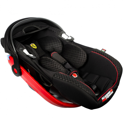 Scaun Auto Bebe - Scaun Auto -  Scoica Extensibila in Pozitia de Patut  - Ferrari Migo Satellite Gr.0+ (0-13 kg) - Negru Crocodil