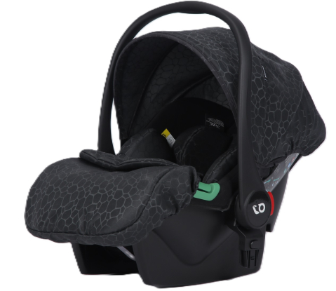 Jucarii, Copii & Bebe - Scaun Auto Tip Scoica  pentru Bebelusi, Fixare in 3 Puncte, 2 Pozitii de Ajustare a Centurilor de Sigurarnta  la Umeri - Negru Crocodil