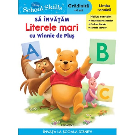 Carti pentru copii - Carte pentru Copii  Disney School Skills +4 Ani - Sa invatam literele mari cu Winnie de Plus