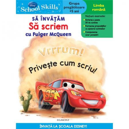 Carti pentru copii - Carte pentru Copii Disney   School skills +5 ani - Sa invatam sa scriem cu Fulger McQueen