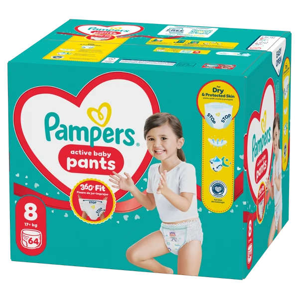 Scutece-chilotel Pampers Active Baby Pants Mega Box Marimea 8, 17kg+, 64 buc [2]