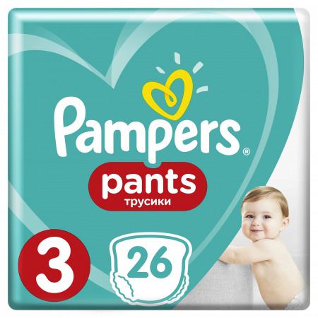 Scutece chilotel Pampers Pants Carry Pack 3 Midi, 6-11 kg, 26 buc [1]